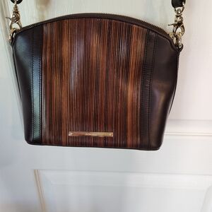 Brahmin Brown and Black Crossbody Bag